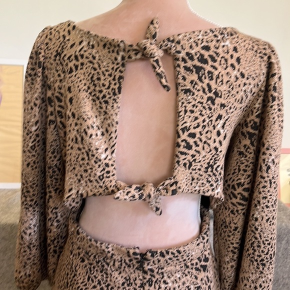 NWoT Maeve / Anthropologie Leopard print dress, size 10 - Picture 6 of 11